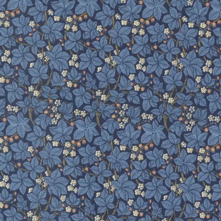 Tissu patchwork William Morris noisetier bleu guède - Morris Meadow