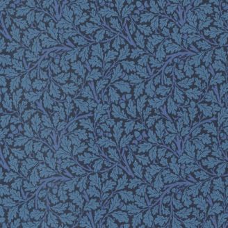 Tissu patchwork William Morris feuilles de chêne bleu foncé Kelmscott - Morris Meadow