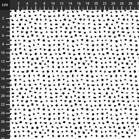 Tisu patchwork Blanc formes géométriques noires - Pen and Ink