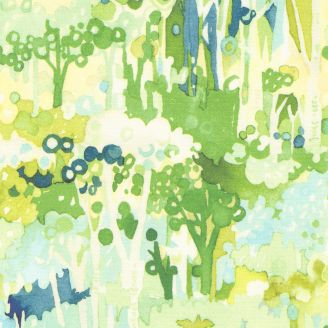 Tissu patchwork Vert style aquarelle - Whimsy Wonderland