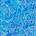 Tissu Batik Turquoise grande fleur