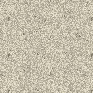 Tissu patchwork gris motif floral ton sur ton - Tradewinds de Renée Nanneman