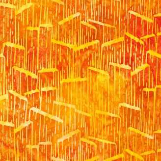 Tissu batik pluie d'été orange