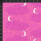 Tissu Tula Pink rose nuages et lune Storm Clouds - Nightshade (Deja Vu)