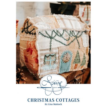 Christmas Cottages - Patron de patchwork et broderie de Lisa Mattock