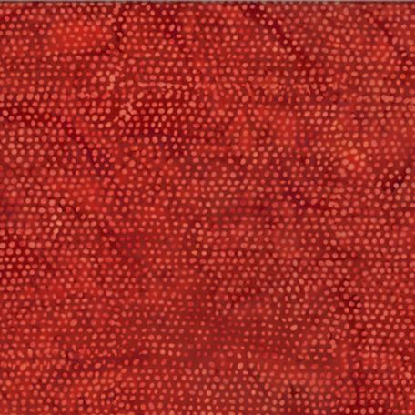 Tissu Batik rouge à pois
