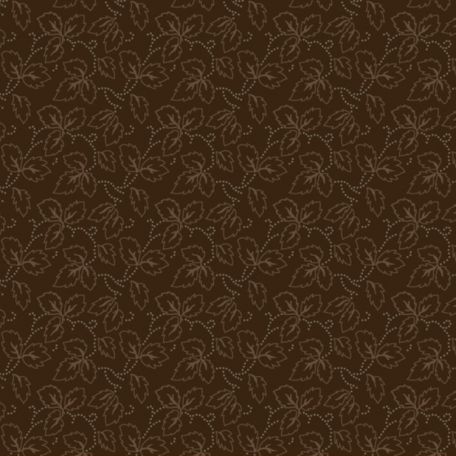 Tissu patchwork marron chocolat à feuilles Lexington