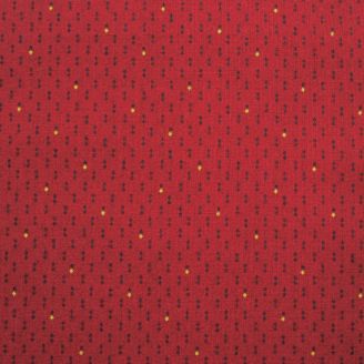 Tissu patchwork minis motifs rouge bordeaux - Farmhouse Christmas de Kim Diehl