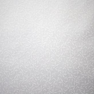 Tissu patchwork blanc sur blanc mini feuillage