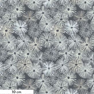 Tissu patchwork gris foncé oursins - Sea Sisters de Shell Rummel