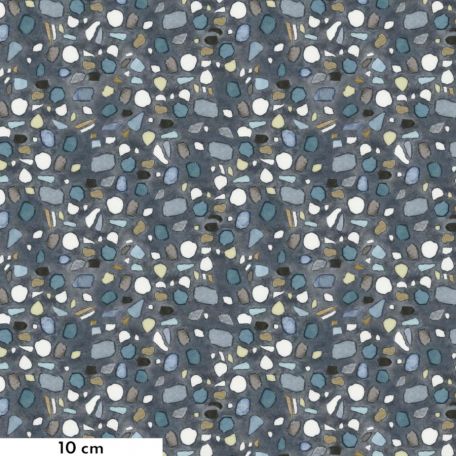 Tissu patchwork gris verres polis - Sea Sisters de Shell Rummel