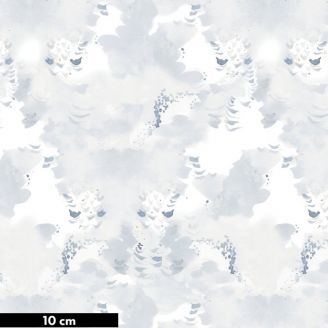 Tissu patchwork blanc-gris couverture nuageuse - Sea Sisters de Shell Rummel