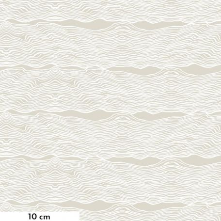 Tissu patchwork beige dessins dans le sable - Sea Sisters de Shell Rummel