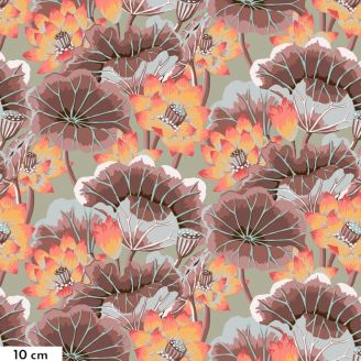 Tissu patchwork Kaffe Fassett Lake Blossoms Antique GP093