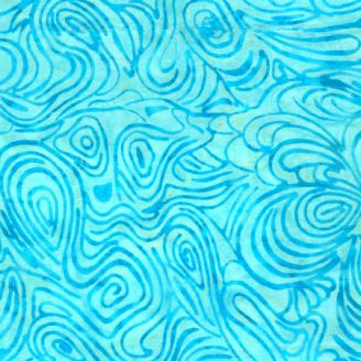 Tissu batik marbrures bleu turquoise