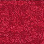 Tissu Batik rouge carmin avec fleur