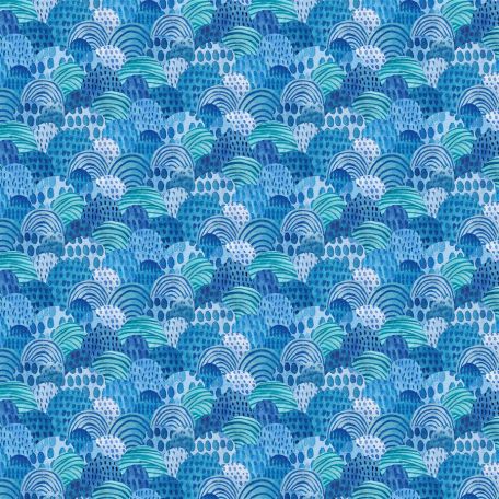 Tissu patchwork vagues bleues - Out to Sea
