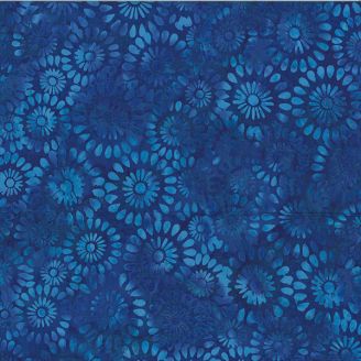 Tissu batik bleu éclosion