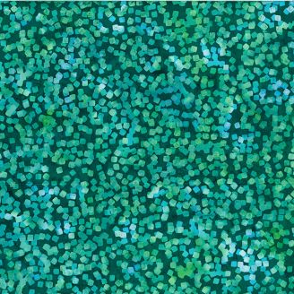 Tissu batik vert émeraude en confettis