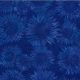 Tissu batik tournesols bleu roi