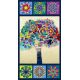 Panneau de tissu arbre multicolore - Fractal Forest