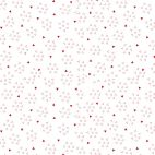 Tissu patchwork blanc petits triangles rouges