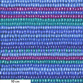 Tissu patchwork rangs de perles Bead Stripe Cobalt GP050
