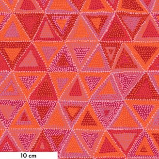 Tissu Brandon Mably triangles rouges BM020