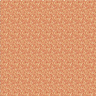 Tissu patchwork sable petits points rouges et minis fleurs blanches - Elliot