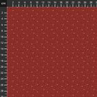 Tissu patchwork rouge petits points rouges et minis fleurs écrues - Elliot