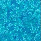 Tissu batik fleurs d'hibiscus bleu tropique