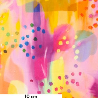 Tissu patchwork rose Sunrise aquarelle et pois - Gradients Auras