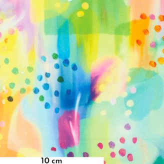Tissu patchwork multicolore Prisme aquarelle et pois - Gradients Auras