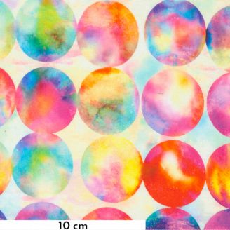 Tissu patchwork pastel grands ronds multicolores - Gradients Auras
