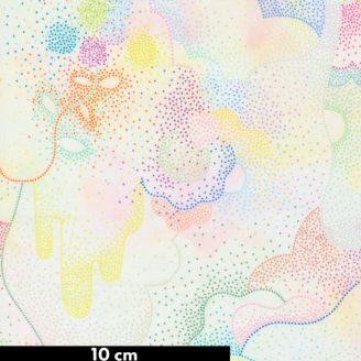 Tissu patchwork écru multicolore en pointillisme - Gradients Auras