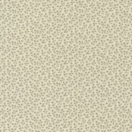 Tissu patchwork écru fleurs de coton beiges - Antoinette de French General