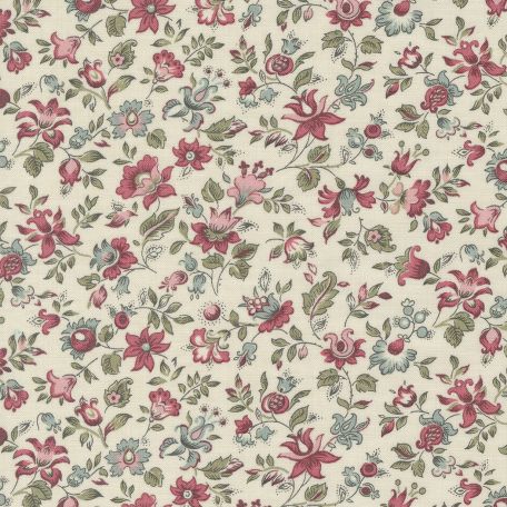 Tissu patchwork écru indienne florale - Antoinette de French General