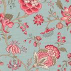 Tissu patchwork bleu ciel grandes fleurs - Antoinette de French General
