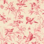 Tissu patchwork écru oiseaux rouge ancien - Antoinette de French General