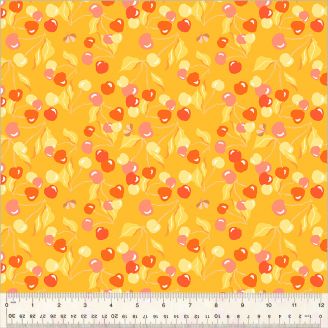 Tissu patchwork Cherry Picking mandarine - Summersault