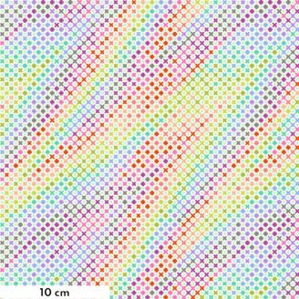 Tissu patchwork ondes "Northern lights" multicolores - Roar de Tula Pink