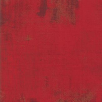 Tissu patchwork faux-uni patiné rouge Berry - Grunge de Moda
