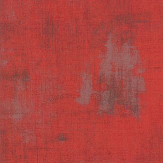 Tissu patchwork faux-uni patiné rouge - Grunge de Moda