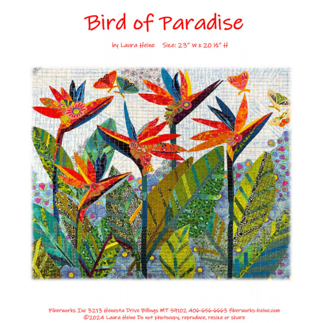 Patron Oiseaux du Paradis en appliqué-collé de Laura Heine (Bird of Paradise) Patron Oiseaux du Paradis en appliqué-collé de Laura Heine (Bird of Paradise)