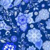 Tissu patchwork bleu cobalt fleuron - Amsterdam Tissu patchwork bleu cobalt fleuron - Amsterdam