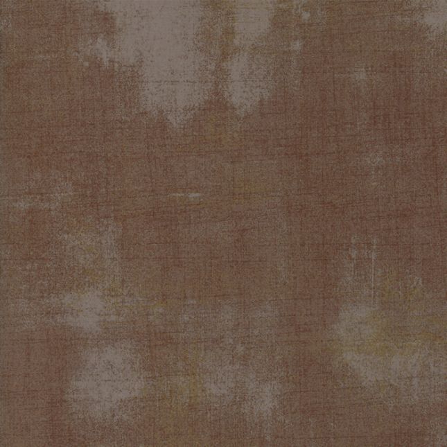 Tissu patchwork faux-uni patiné marron Acorn - Grunge de Moda