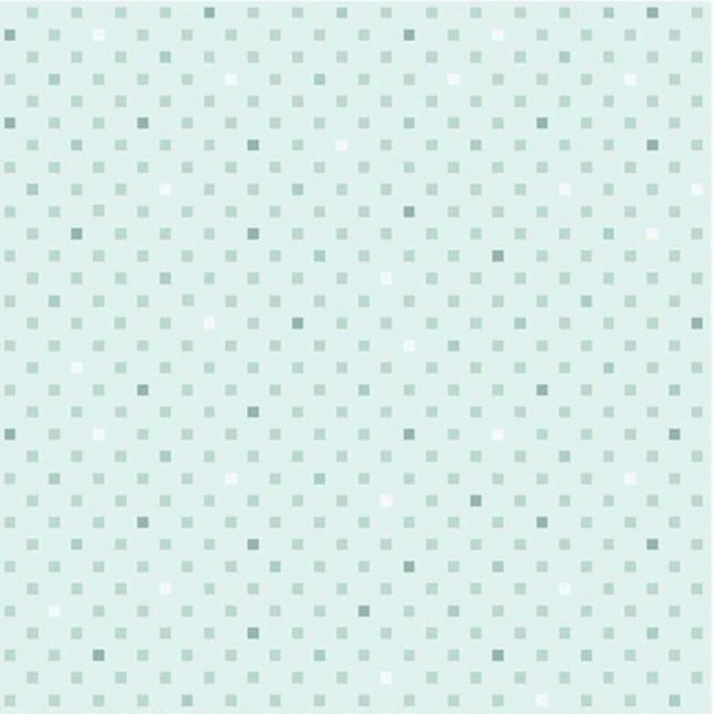 Tissu patchwork pastel turquoise à petits carrés