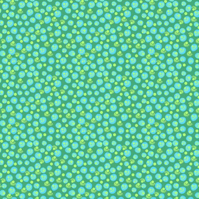 Tissu patchwork Anna Maria Horner boutons de fleurs jade - Bright Eyes