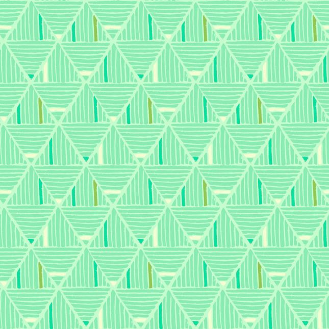 Tissu patchwork vert opaline triangles en bâtonnets Tissu patchwork vert opaline triangles en bâtonnets