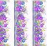 Tissu patchwork violet frises de fleurs Tissu patchwork violet frises de fleurs